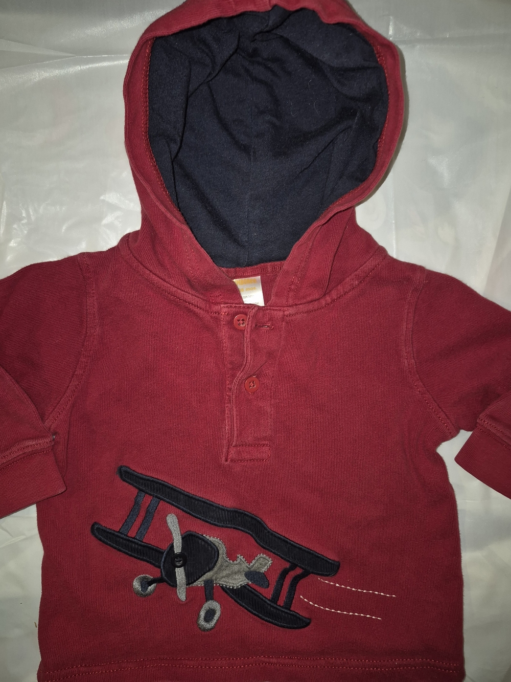 2008 Gymboree 'Aviator' Hoodie With Airplane & Aviator Goggle Appliques-12-18m